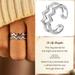 Quinlirra Easter Rings for Women Clearance Gift My Daughter Ring Double Wave Ring 1PC Adjusted Wave Ring Ring Gift For Her (Include Cards) Easter Decor