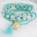 Quinlirra Easter Bracelets for Women Clearance Fashion 1 Set Stretch Acrylic Beaded Bohemian Lady Bracelet Bangle Easter Decor