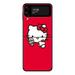 Phone Case For Samsung Galaxy Z Flip Z Flip3 5G Z Flip4 Hard PC Matte Shell Red Yellow Blue Clothes Hello Kitty