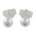 Sparkling Eyes,'Sterling Silver and CZ Stud Earrings from Thailand'