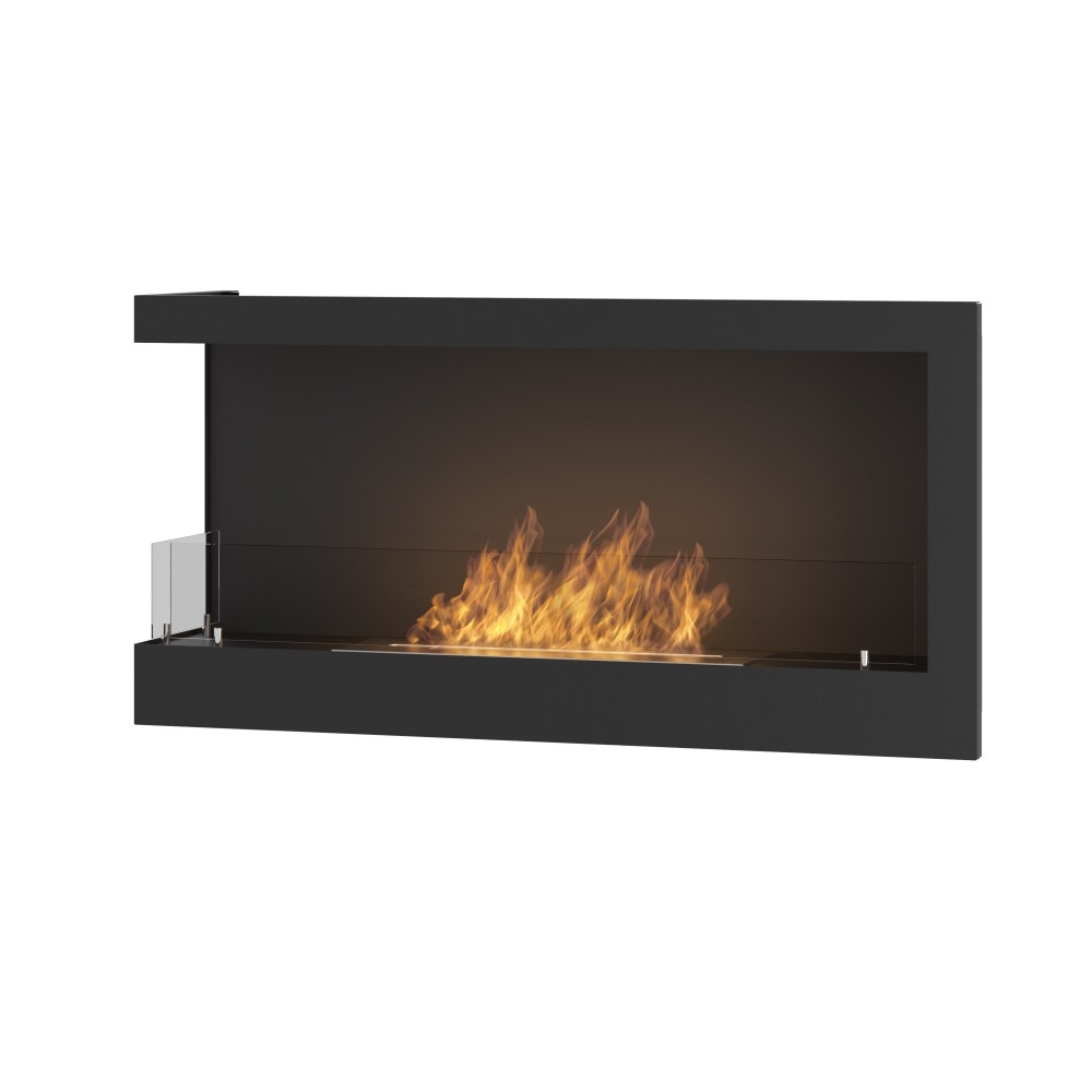 SOLOLED Corner 900 Left SimpleFire eingebauter Bioethanol-Kamin mit Glas Image