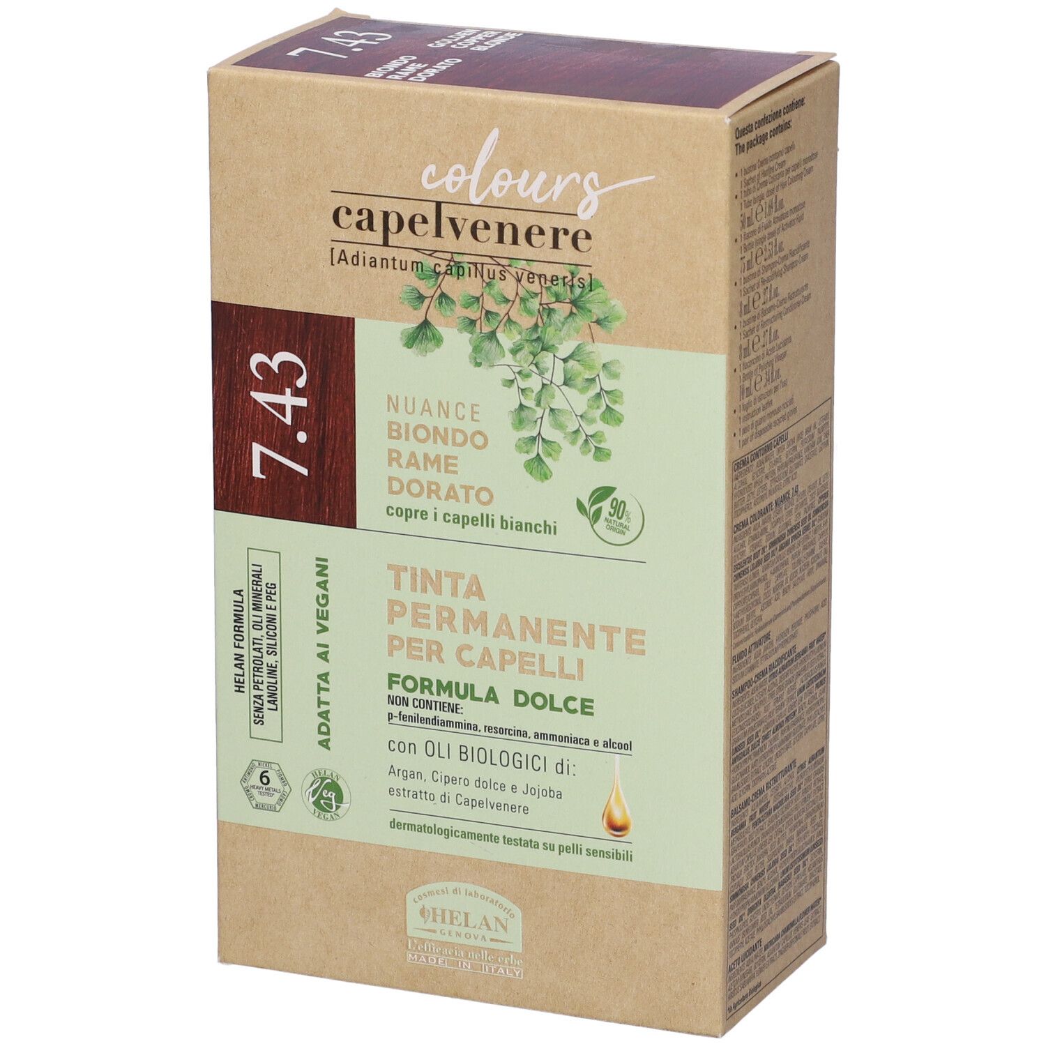 Capelvenere Colours Tinta Capelli 7,43N Biondo Rame Dorato