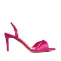 Women's Pink / Purple Chloe Fuchsia Satin Sandals Low Heel 4.5 Uk Ginissima