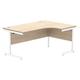 Office RH Corner Desk Steel Single Cantilever 1600X1200 Oak/White