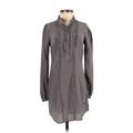 Guess Jeans Casual Dress - Shirtdress: Gray Dresses - Women's Size X-Small
