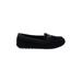 Vionic Flats: Slip-on Wedge Casual Black Print Shoes - Women's Size 7 1/2 - Almond Toe