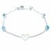 Gucci Jewelry | Gucci Heart Tag Bracelet Blue Topaz Silver 925 199687 | Color: Gold | Size: Os