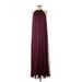 David's Bridal Casual Dress - A-Line Halter Sleeveless: Burgundy Solid Dresses - New - Women's Size 6