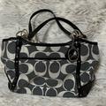 Coach Bags | Coach Purse With Double Over The Shoulder Straps | Color: Black/Gray | Size: Os