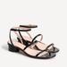 J. Crew Shoes | J.Crew Patent Leather Strappy Open Toe Round Heel Sandals Black Size 9 | Color: Black/Cream | Size: 9