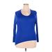 Express Long Sleeve Top Blue Scoop Neck Tops - Women's Size 3X