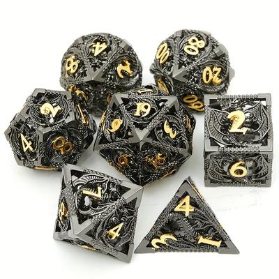 Hollow Polyhedron Dragon Metal Dice Suitable For D...