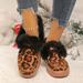 Women's Fluffy Furry Snow Boots, Solid Color Bowknot Plush Lined Ankle Boots, Winter Warm Flat Fuzzy Short Boots