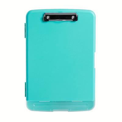 8.5x11 Clipboard With Storage, Plastic A4 Clips Board With Pen Holder To Keep Your Documents Organized