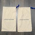 Louis Vuitton Shoes | New Louis Vuitton Size 10 Moccasin Dust Cinch Bags- Pair | Color: Blue/Cream | Size: Os