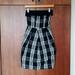 Zara Dresses | Adorable Taffeta Plaid Knee Length Party Dress With Pockets | Color: Black/White | Size: Xs