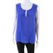 Kate Spade New York Tops | Kate Spade New York Women's Silk V Neck Sleeveless Blouse Blue Size 12 | Color: Blue | Size: 12