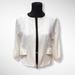 Anthropologie Jackets & Coats | Elevenses Anthropologie Jacket Ivory Zip Up Xs | Color: Cream/White | Size: Xs