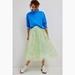 Anthropologie Skirts | Anthropologie Mint Green Metallic Sydney Shimmer Tulle Midi Skirt | Color: Gold/Green | Size: M