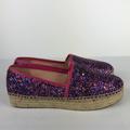 Kate Spade Shoes | Kate Spade Glitter Sparkly Espadrille Loafers 7.5 | Color: Blue/Pink | Size: 7.5