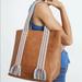 Madewell Bags | Madewell Medium Transport Tote: Woven Handle Brown Boho | Color: Blue/Brown | Size: Os