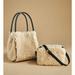 Anthropologie Bags | Anthropologie Sherpa Fleece Slouchy Tote | Color: Black/Cream | Size: Os