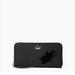 Kate Spade Bags | Kate Spade Black Dawn Place Embellished Neda Nylon Long Wallet Card Holder | Color: Black | Size: Os