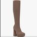 Jessica Simpson Shoes | Jessica Simpson Porchi Daniyah Stretch Supreme Mircosued Heel Knee Boots Nib 8.5 | Color: Cream/Tan | Size: 8.5