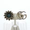 Gucci Jewelry | Gucci Double G Flower Stud Earrings Silver & Blue 527344 I5569 8183 | Color: Silver | Size: Os