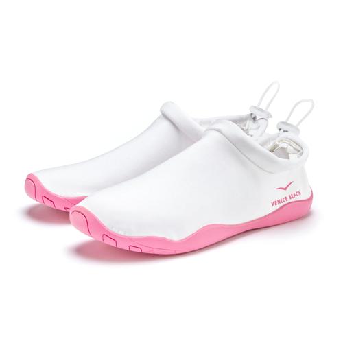 Aqua-Schuh VENICE BEACH Gr. 44, rosa (weiß, rosé) Damen Schuhe Badeschuh, Slipper, Wasserschuh ultraleicht und schnelltrocknend VEGAN