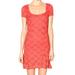 Free People Dresses | Free People Women's Coral Lace Short Sleeve Daisy Godet Dress Medium | Color: Orange/Pink | Size: M