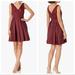 Anthropologie Dresses | Erin Fetherston Coco Jacquard Burgundy Fit & Flare Dress With Pockets Size 6 | Color: Red | Size: 6