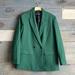 Zara Jackets & Coats | Nwot Zara Dark Green Double Breast Lapel Collar Blazer | Color: Green | Size: S