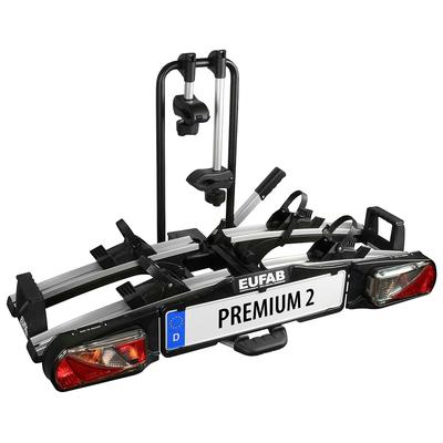 Kupplungsfahrradträger EUFAB "PREMIUM 2", schwarz, B:115cm H:67cm T:54cm, Fahrradträger, abschließbar