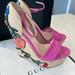 Gucci Shoes | Gucci Ophelia Kid Scamosciato Wedge | Color: Blue/Pink | Size: 8