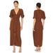 Free People Dresses | New Free People Free-Est Summer Tie Front Maxi Shirtdress | Color: Brown | Size: M