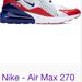 Nike Shoes | Men’s Nike Air Max 270 Usa Blue Air Bubble Size 8 | Color: Blue/Red | Size: 8