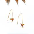 Anthropologie Jewelry | Bird Threader Earrings #123 | Color: Gold/Pink | Size: Os