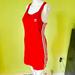 Adidas Dresses | Adidas Red And White Striped Athletic Dress Size Small Built In Bra Swiftie | Color: Red/White | Size: S