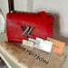 Louis Vuitton Bags | Louis Vuitton Mm Epi Leather Red Classic Bag On Chain Excellent | Color: Red/Silver | Size: Os