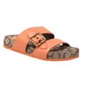 Coach Shoes | Coach Addison Sandal Slides In Tangerine Nwot Size 7 | Color: Brown/Orange | Size: 7