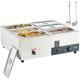 Vevor - Chauffe-Plat Buffet 6 Bacs de 7,6 l Bain-Marie Electrique Temperature Reglable 30-85 °c