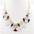 Kate Spade Jewelry | Kate Spade New York Pick A Posy Rose Quartz Flower Statement Necklace 19.5" | Color: Black/Gold | Size: 19.5"