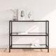 Design In - Console Table d'appoint - Meuble d'entrée Transparent 100x36x90 cm Verre trempé BV940393