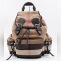 Burberry Bags | Ab1burberry Rucksack Canvas Check Leather Backpack | Color: Black/Tan | Size: Os