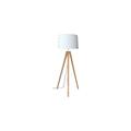 Lampadaire design Essence en bois naturel - Blanc