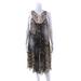 Free People Dresses | Free People Womens Abstract Sheer Lace-Up Sleeveless Maxi Dress Brown Size Xs | Color: Brown | Size: Xs