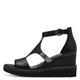 Tamaris Damen Keilsandalen, Frauen Sandalen,sommerschuhe,freizeitschuhe,offene schuhe,strandschuhe,keilsandaletten,keilabsatz,BLACK,40 EU