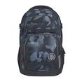coocazoo Porter School Backpack Ergonomic & Adjustable Height & Size Adjustable with Chest Strap & Waist Belt, Lightweight & Individual, from Year 3, Grey Rocks - Black, standard size