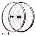 700C Road Bike Wheelset V Brake Rim, 30mm Depth Road Bike Wheels Quick Release/24H Spokes Tire 20C-35C Support 8/9/10/11/12 Speed